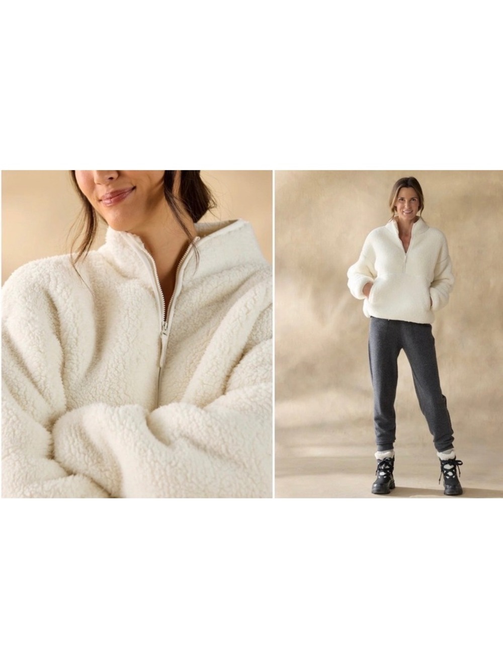 Sundance Heidi Sherpa 1/4 Zip Fleece Pullover